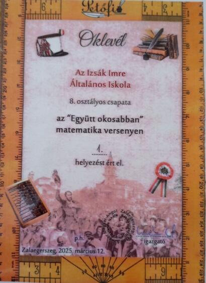 Egytt okosabban - vrosi matematika csapatverseny 2025.