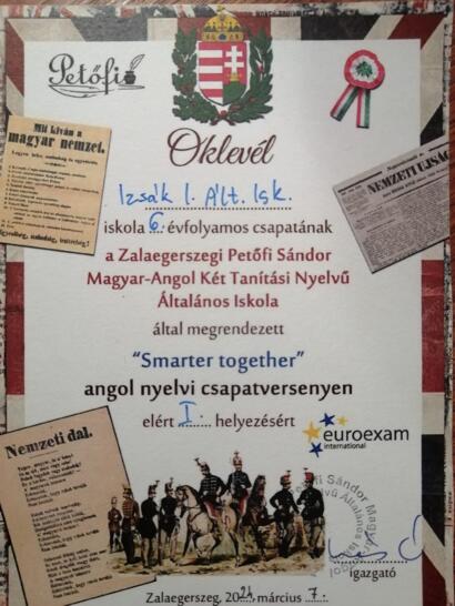 Petfi napok - Smart together - angol csapatverseny